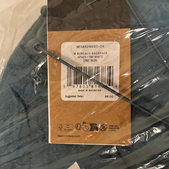 NWT The North Face Women's Borealis Backpack, Color: Space / TNF White - Picture 9 of 9